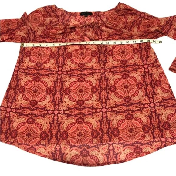 Sanctuary Lyric Top Pink Medallion Boho Peasant Blouse Size S - Picture 7 of 13